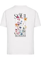 Miss Tee Marškinėliai 'Let Your Soul Blossom' sodri mėlyna („karališka“) / tamsiai žalia / juoda / balta