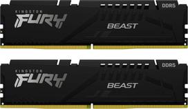 Operatyvioji atmintis (RAM) Kingston Fury Beast Black KF560C36BBEK2-64, DDR5, 2 x 32GB, 6000 MHz