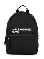 KARL LAGERFELD JEANS Kuprinė 'ESSENTIAL' juoda / balta