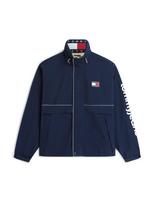 Tommy Jeans Demisezoninė striukė 'Oversized Regatta' tamsiai mėlyna / vyšninė spalva / balta