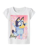 NAME IT Marškinėliai 'NMFMAKA BLUEY' tamsiai mėlyna / šviesiai mėlyna / rožių spalva / balta