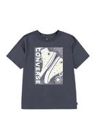 CONVERSE Marškinėliai šviesiai geltona / antracito spalva / balta
