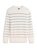 Tommy Jeans Megztinis raudona / juoda / vilnos balta