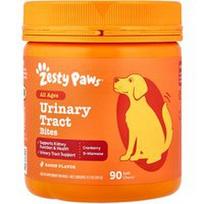 Zesty Paws, Šlapimo takų įkandimai, bet kokio amžiaus šunims, šoninė, 90 minkštų kramtomųjų, 11.1 oz (315 g)