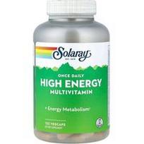 Solaray, Kartą per dieną vartojamas didelės energijos multivitaminas, 120 daržovių kapsulių