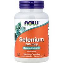 NOW Foods, Selenas, 200 mcg, 180 vegetariškų kapsulių