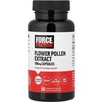 Force Factor, Žiedų žiedadulkių ekstraktas, 500 mg, 60 daržovių kapsulių