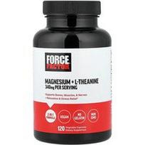 Force Factor, Magnis + L-teaninas, 120 augalinių kapsulių