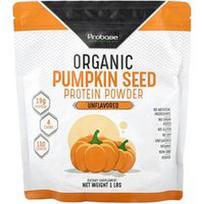 Probase Nutrition, Organiniai moliūgų sėklų baltymų milteliai, be skonio, 1 svaras
