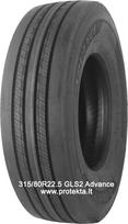 Padanga 315/80R22.5 GLS2 Advance 20PR 158/150L TL M+S 3PMSF (pr.),  315/80 R22.5