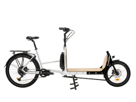 KROSS E-Cargo Platform 1.0 MY24 / White/Black Glossy / elektrinis krovininis dviratis (26")