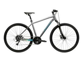 KROSS Evado 3.0 MY26 / Grey/Aquamarine Glossy / hibridinis dviratis (28")