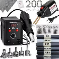 Plastiko suvirinimo aparatas, rinkinys su segikliu Technet 858D II ZT5, 6x plastikas, 5x antgaliai, 2x tinklelis