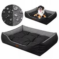 Doggy PUFFY šunų ir kačių guolis, patvarus, M dydis, 67x54 cm, pilka sofa