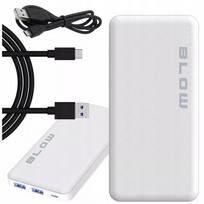 BLOW 10000 mAh išorinė baterija Power Bank USB greitas įkrovimas talpi su USB-C laidu komplektas