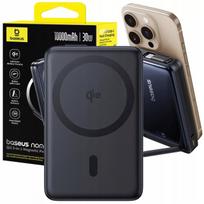 BASEUS indukcinis maitinimo blokas 10000 mAh 30W Qi2 MagSafe su USB-C laidu ir stovu