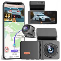 Automobilio vaizdo registratorius su atbulinės eigos kamera 4K priekis 2K galas LT meniu