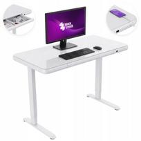 Reguliuojamo aukščio elektrinis stalas Spacetronik su grūdinto stiklo stalviršiu 120x60 cm