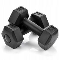 Meteor hanteliai 2x1kg, bituminiai svarmenys fitnesui ir sporto salei