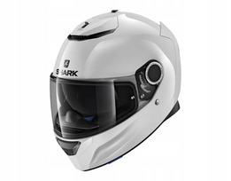 Motociklinis šalmas SHARK Spartan White su skydeliu nuo saulės, dydis L