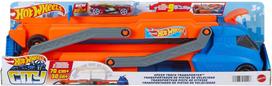 Hot Wheels City miesto transporteris lenktynių trasa su paleidimo mechanizmu + automobiliukas
