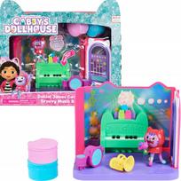 Gabby's Dollhouse muzikos kambario rinkinys su DJ Catnip figūrėle, pianinu ir būgnais