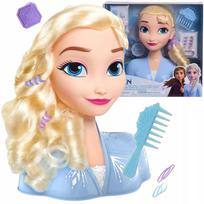 Disney Frozen 2 šukavimo ir stiliaus galva Elza 20 cm
