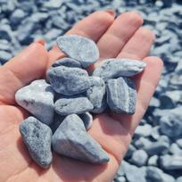 Dekoratyvūs SILVER akmenukai, pilki sodo ir vazonų akmenys 2-4 cm, 1 kg