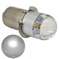 LED lemputė žibintuvėliams PX13.5, P13, P13.5s, HS3 6V-30V balta šviesa