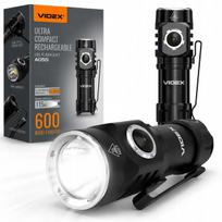 Taktinis LED žibintuvėlis Videx, 600lm, įkraunamas, atsparus vandeniui, USB-C