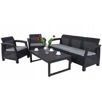 Sodo baldų komplektas Corfu Set Max Lyon Graphite, 4 dalys