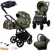 Vaikiškas vežimėlis 4in1 BabyLux ColorLux sportinė dalis lopšys automobilinė kėdutė ISOFIX bazė