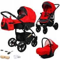 Vaikiškas vežimėlis 3in1 BabyLux Miracle, sportinis, lopšys, automobilinė kėdutė