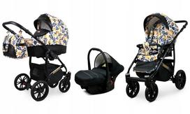 Vaikiškas vežimėlis 3in1 BabyLux Miracle, sportinis, lopšys, automobilinė kėdutė