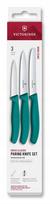 Victorinox Swiss Classic virtuvinių peilių rinkinys, 3 vnt., 11 cm, Kale Green