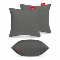Antialerginė Pagalvė 2x40x40 cm Miego Komplektas Dygsniuota Pilka