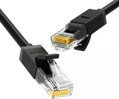 „Ugreen“ NW102 apvalus RJ45 tinklo kabelis, Cat.6, UTP, juodas, 1 m (20159)