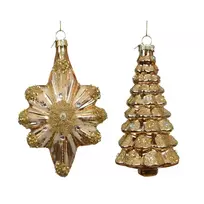 Eglutės žaisliukas Decoris 123924, aukso, stiklas
