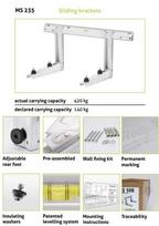 Horizontalaus profilio laikiklis (iki 140kg, 800x465x375mm)