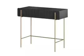 Dressing Table Malmi - Black / Gold Legs