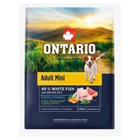 Šunų ėdalas – Ontario Adult Mini, su žuvimi ir rudaisiais ryžiais, 2,25 kg