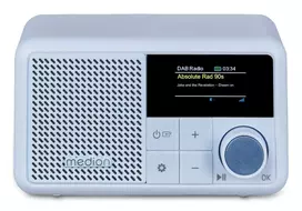 Nešiojamas skaitmeninis radijas MEDION LIFE S66822, DAB+/FM, Bluetooth, USB, AUX, IPX1, akvamarino spalva