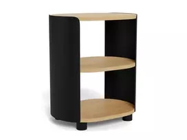 Bowen bedside table, Top melamine oak, Base melamine oak, 40x30x48 cm