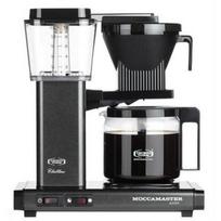 Moccamaster KBG 741 AO 59645, pusautomatinis lašinis kavos virimo aparatas, 1.25L, 1520W, 10 puodelių, juodas, aliuminio korpusas