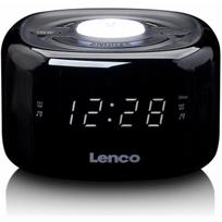 Lenco CR-12BK radijo žadintuvas, LED 0.6", FM 20 stočių, 0.5W, dvigubas žadintuvas, naktinė šviesa, baltas
