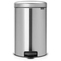 Brabantia NewIcon 114021 šiukšlių dėžė su pedalų, 20 l, 46,7 cm, nerūdijantis plienas, tylus dangtelio uždarymas, išimamas krepšys
