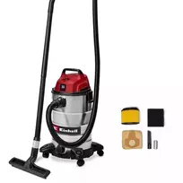 Einhell TC-VC 3055 S 30 L šlapio ir sauso valymo dulkių siurblys, 950 W, nerūdijančio plieno bakas, pūtimo funkcija