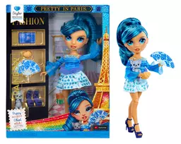 Rainbow High Pretty in Paris mados lėlė - Skyler, pilnai artikuliuota, 2 aprangos komplektai, mėlyni plaukai, nuo 6 metų