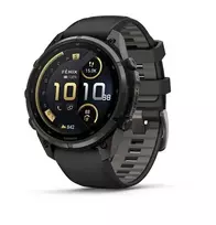 Garmin fenix 9 Pro Multisport GPS išmanusis laikrodis su inReach palydoviniu ryšiu, 47 mm titano dėklas, juoda/pilka silikoninė juosta