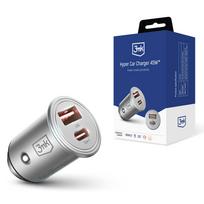 Accessories - 3mk Hyper Car Charger 45W PD QC PPS USB 1A1C Silver